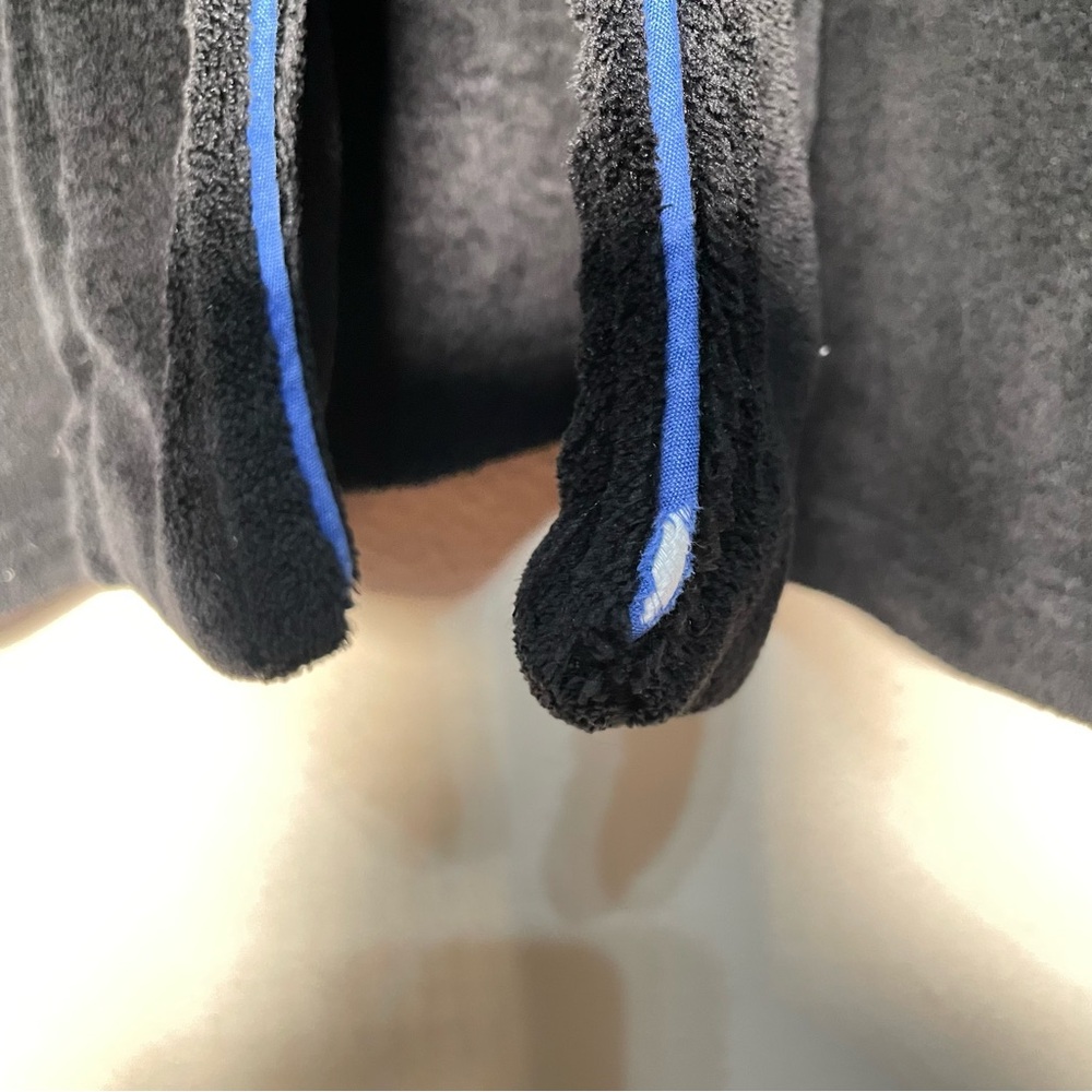 Polo Ralph Lauren Plush Velour Bath Robe Black Men's O/S Belted Pockets - Picture 11 of 12